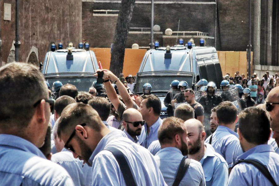 manifestazione autoferrotranvieri